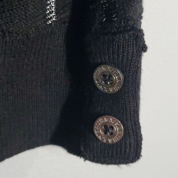 White House Black Market sweater women's size xs x-small black white 100… - Picture 3 of 10
